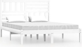 vidaXL fehér tömör fenyőfa ágykeret 120 x 200 cm