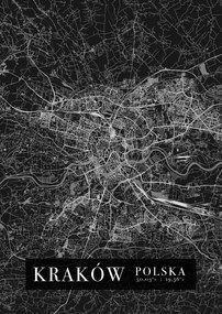 Krakkó várostérkép poszter A2 42x59,4 cm