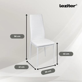 Norman 4+1 étkező garnitúra fehér