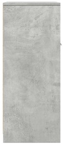 Betonszürke szerelt fa fürdőszobaszekrény 60 x 33 x 80 cm