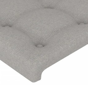 világosszürke szövet LED-es fejtámla 80x5x118/128 cm