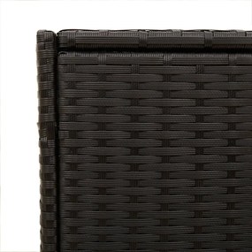 fekete polyrattan kerti tárolóláda 283 L