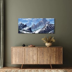 Kép - Festett hegyek (120x50 cm)