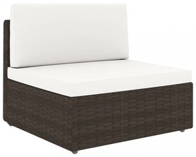 vidaXL 9 részes barna polyrattan kerti ülőgarnitúra párnákkal