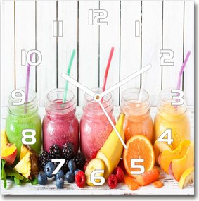 Üveg falióra Gyümölcsös koktélok 30x30 cm