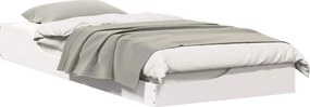 vidaXL Ágykeret Fehér 100 x 210 cm Tömör fenyőfa