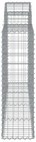 5 db íves horganyzott vas gabion kosár 200x30x100/120 cm