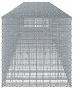 horganyzott vas gabion kosár fedéllel 850 x 100 x 100 cm