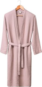 Rózsaszín muszlin fürdőköpeny S/M Kimono – Foutastic