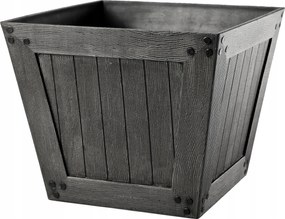 Virágtartó Kaspó Madera 31 CM Sötétszürke