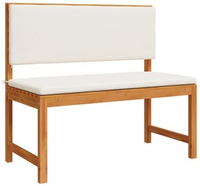 3 darabos kertibútor szett párnákkal, tömör akácfából