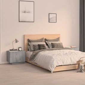 szürke sonoma színű szerelt fa éjjeliszekrény 100 x 35 x 40 cm
