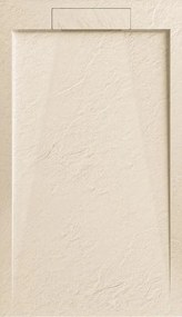 AREZZO design STONE pala hatású öntött márvány zuhanytálca, 120x90 cm-es, beige (2 doboz)