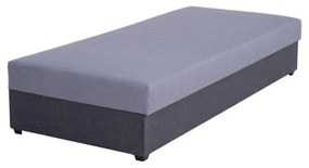 Kárpitozott heverő JACOB XL, tárolóval, teherbírás 130 kg, 90x200 cm, szürke