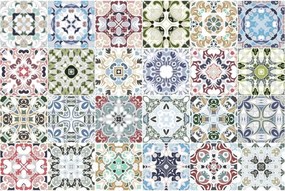 Dekorációs matricák 10x10 cm fürdőszobába és konyhába, 24 db