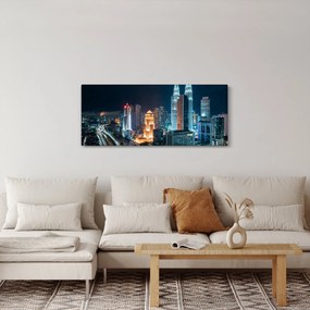 Kép - Éjszaka Kuala Lumpurban (120x50 cm)