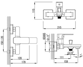 Aqualine - Fürdőcsap FACTOR fényezett króm