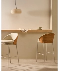 Bézs-világos natúr színű bárszék (ülésmagasság 65 cm) Eamy – Kave Home