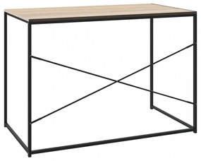 fekete-tölgyszínű szerelt fa számítógépasztal 110 x 60 x 70 cm