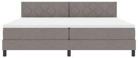 Boxspring ágy matraccal matracmal Tópszínű 200 x 200 cm szövet