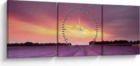Kép - Levendula mező (órával) (90x30 cm)