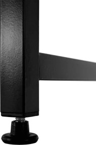 Íróasztal, fehér/fekete, 90x60 cm, MELLORA