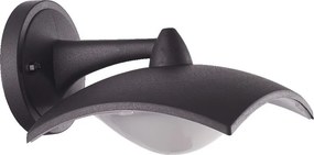 PREZENT 39024 ACAPULCO Modern Kültéri Fali Lámpa Fekete, Fagyasztott Üveg LED IP44
