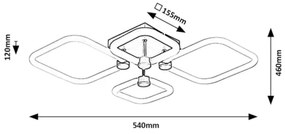 Rabalux 71006 - LED dimmelhető mennyezeti lámpatest SOTIRIS LED/47W/230V + távirányító