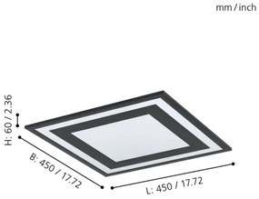 Eglo 99038 - LED Mennyezeti lámpa SAVATARILA LED/24W/230V