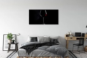 Canvas képek Fekete háttér egy pohár bor 100x50 cm