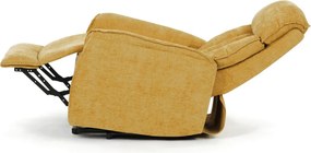 Sárga elektromos relaxfotel kábeles vezérléssel, szövet kárpitozással, TV-H9727 YEL2