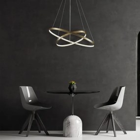 LED Csillár zsinóron LEA LED/35W/230V 4000K átm. 60 cm arany