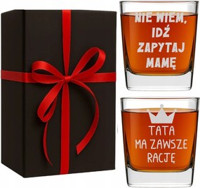 2 db-os whiskys pohár szett gravírozott név logó 250ml Születésnap