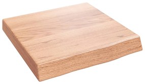világosbarna kezelt tömör tölgyfa fali polc 40x40x(2-6) cm