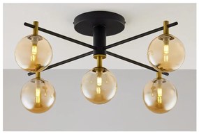 Jupiter 2032 - Felületre szerelhető csillár FIGARO 5xG9/10W/230V fekete/arany/bézs