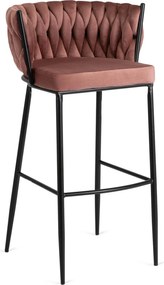 Bárszék rózsaszín bársony, FLORES