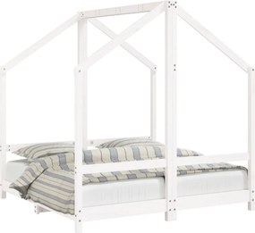 vidaXL fehér tömör fenyőfa gyerekágykeret 2 x (70 x 140) cm