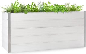 Blumfeldt Nova Grow, kerti ágyás, 195 x 91 x 100 cm, WPC, fa megjelenés, fehér