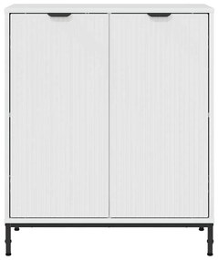 Széf Magasfényű fehér 69.5 x 33 x 82 cm Faanyag