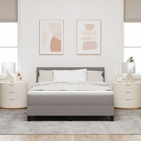 Box Spring Ágy matraccal Taupe 160x200 cm Szövet