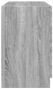 szürke sonoma színű szerelt fa mosdószekrény 78 x 37 x 59 cm