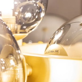 Brilagi - LED Csillár zsinóron MILLA 15xG9/3W/230V arany/füstös