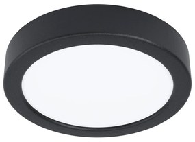 Eglo 99222 Fueva 5 LED panel, fekete, kör, 1350 lm, 3000K melegfehér, beépített LED, 11W, IP20, 160mm átmérő