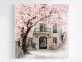 Vászonkép Canvas Tájkép Franciaország Provence Ház Villa Fa 80x80