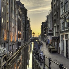 Poszter 60x60cm Csatorna Amszterdam városon át 6, Assaf Frank