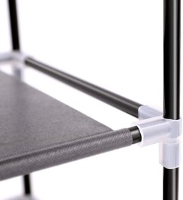 XXL 10 szintes 45 pár cipőtartó polc, cipőtartó állvány, fekete