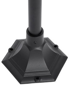 Klasszikus kültéri lámpa fekete 135 cm IP44 - Berta