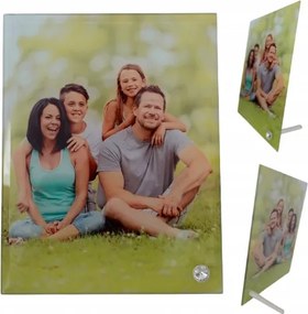 Dekorációs üveg képkeret 18x23 cm Tetszőleges Nyomtatás Szöveg Fénykép