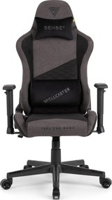 Gamer szék SENSE7 Spellcaster szövet fotel Senshi Edition szürke.