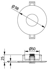 Lámpa Mennyezeti lámpatest AURORA, IP20, kör, aluminium, fehér